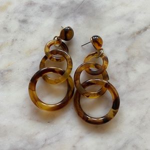 Tortoise Shell Acetate Earrings